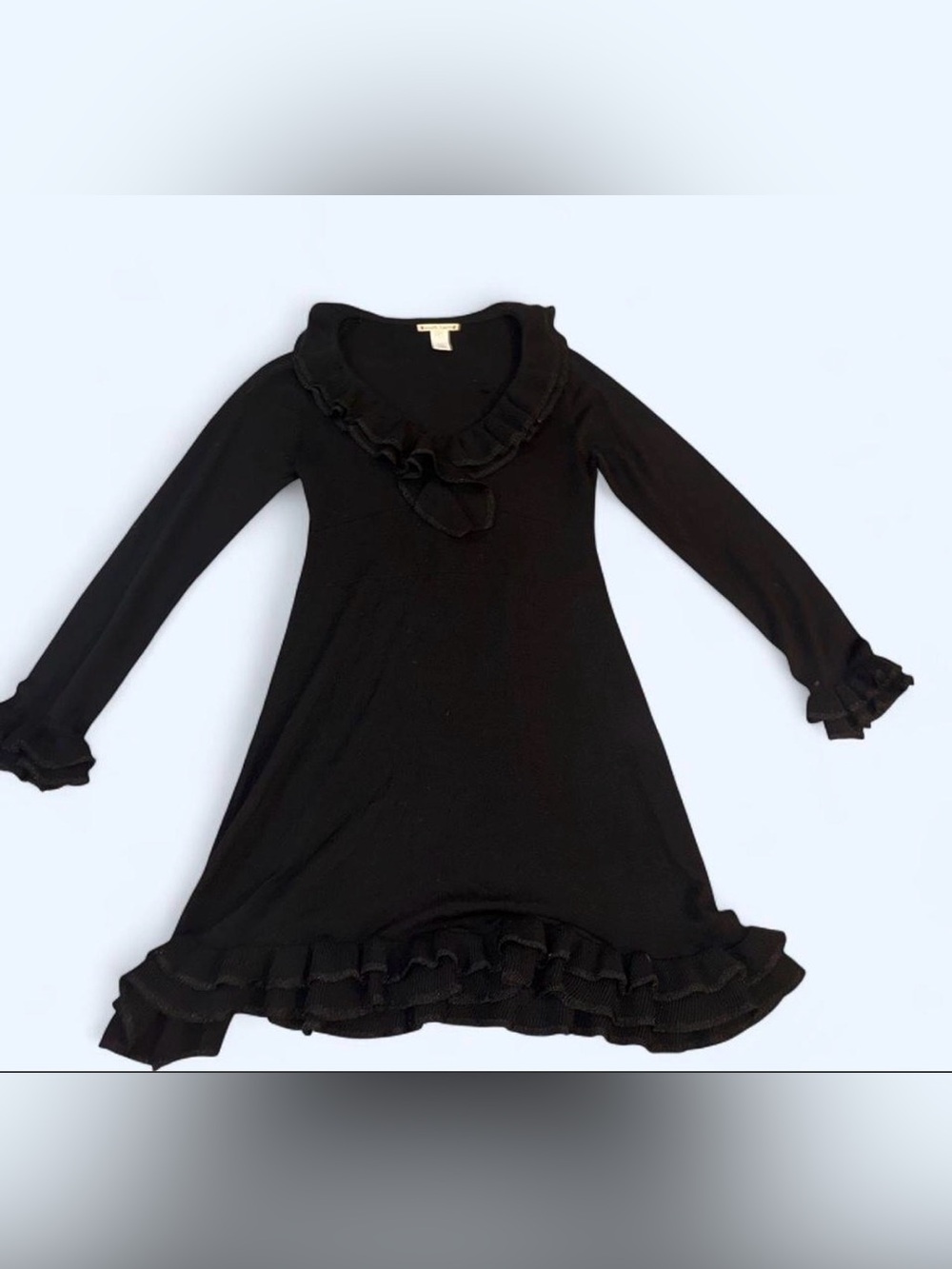 nanette lepore dress black Vintage Ruffle Hem Long-Sleeve Color:Steel Gray leannesprettydresses Mac Duggal - Blue Elevate your evening wardrobe